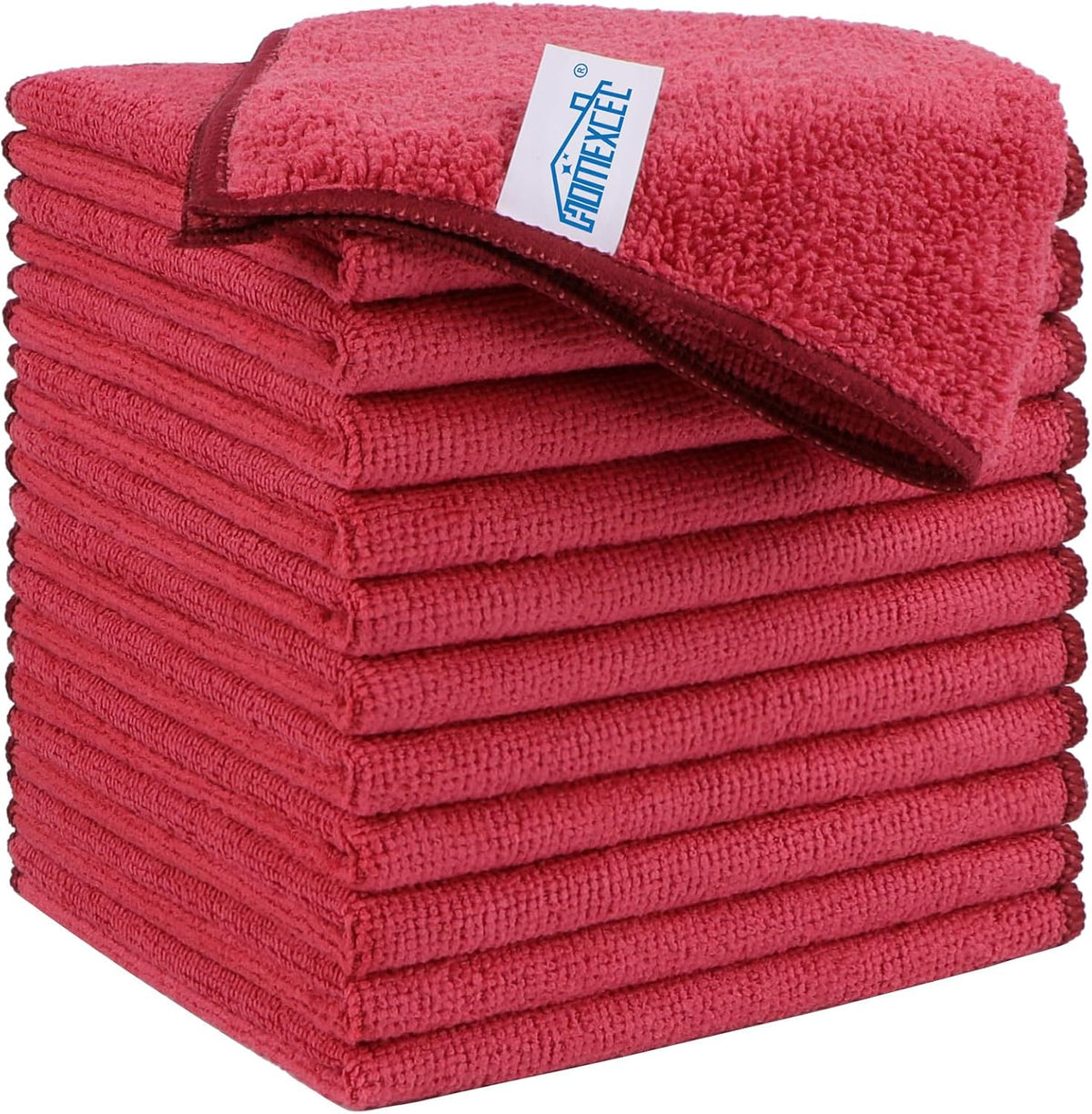 HOMEXCEL Grey Microfiber Cleaning Cloth, 12 Pack Premium Microfiber Towels for Cars, Lint Free, Scratch-Free, Highly Absorbent, Reusable Cleaning Rags for Car, Household, Kitchen, Window, 11.5"X11.5"