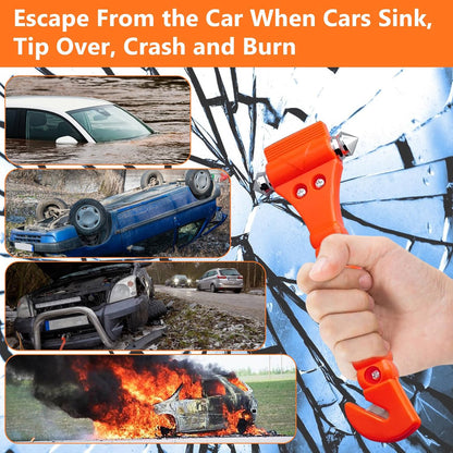 BFXM Car Window Breaker Hammer and Seat Belt Cutter 2-in-1, Car Accessories, Emergency Escape Tool, Safety Glass Breaker, Automotive Safety Essentials, Truck Accessories, 2 Packs