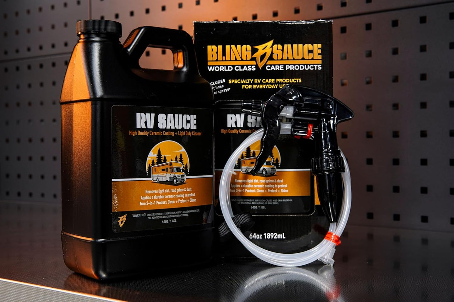 Bling Sauce Bug Sauce, pH Neutral Bug and Tar Remover Plus Cleaner for RVs, 64 oz.