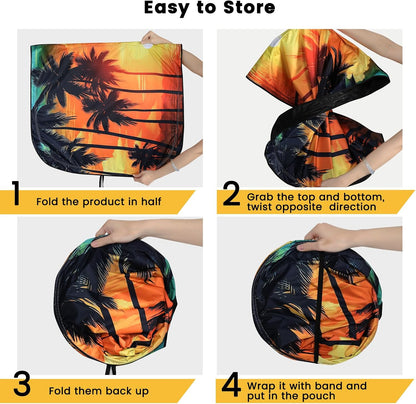 Iridescent Sun Shade for Car Windshield, Foldable Universal Car Windshield Upgrade Sunshade Enhanced UV Rays Reflective Sun Visor Shade Keeps Vehicle Cool