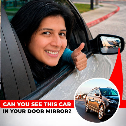 Utopicar Long Blind Spot Car Mirror Aesthetic Convex Mirrors 5.3” x 1.3” - Side Mirror Engineered Design - Up & Down Adjustable - Blind Spot Rear View Mirrors for Car (2-Pack)