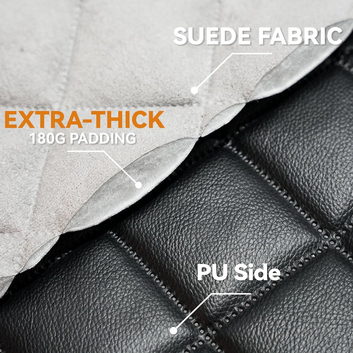 Dog Car Seat Cover for Back Seat, Waterproof Back Seat Covers for Dogs, PU Leather Nonslip Bench Dog Seat Cover Universal Fit Most Vehicles,SUVs,Small Trucks（Black,Standard）