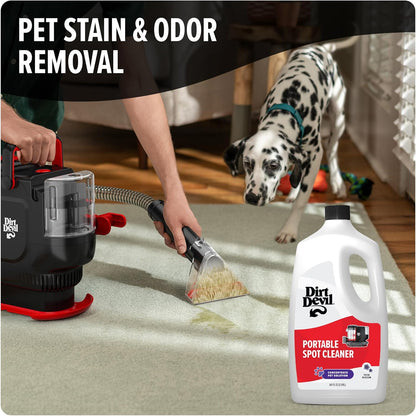 Dirt Devil Portable Spot Cleaner Machine for Carpet and Upholstery, Powerful Suction Spot Cleaning Machine with Versatile Tools, Pair with Dirt Devil Portable Cleaner Solution