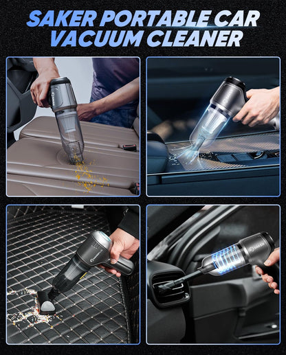 Saker Car Vacuum Portable Cordless Handheld Car Vacuum 15000PA High Power with Brushless Motor and Blower for Cars,Office,Home Cleaning HL107B