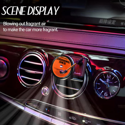 Maicican 12PCS Customizable Car Air Freshener Vent Clip, Pop Singer Album Cover Record Player Shape, Music Lover Gifts. (Fashion)