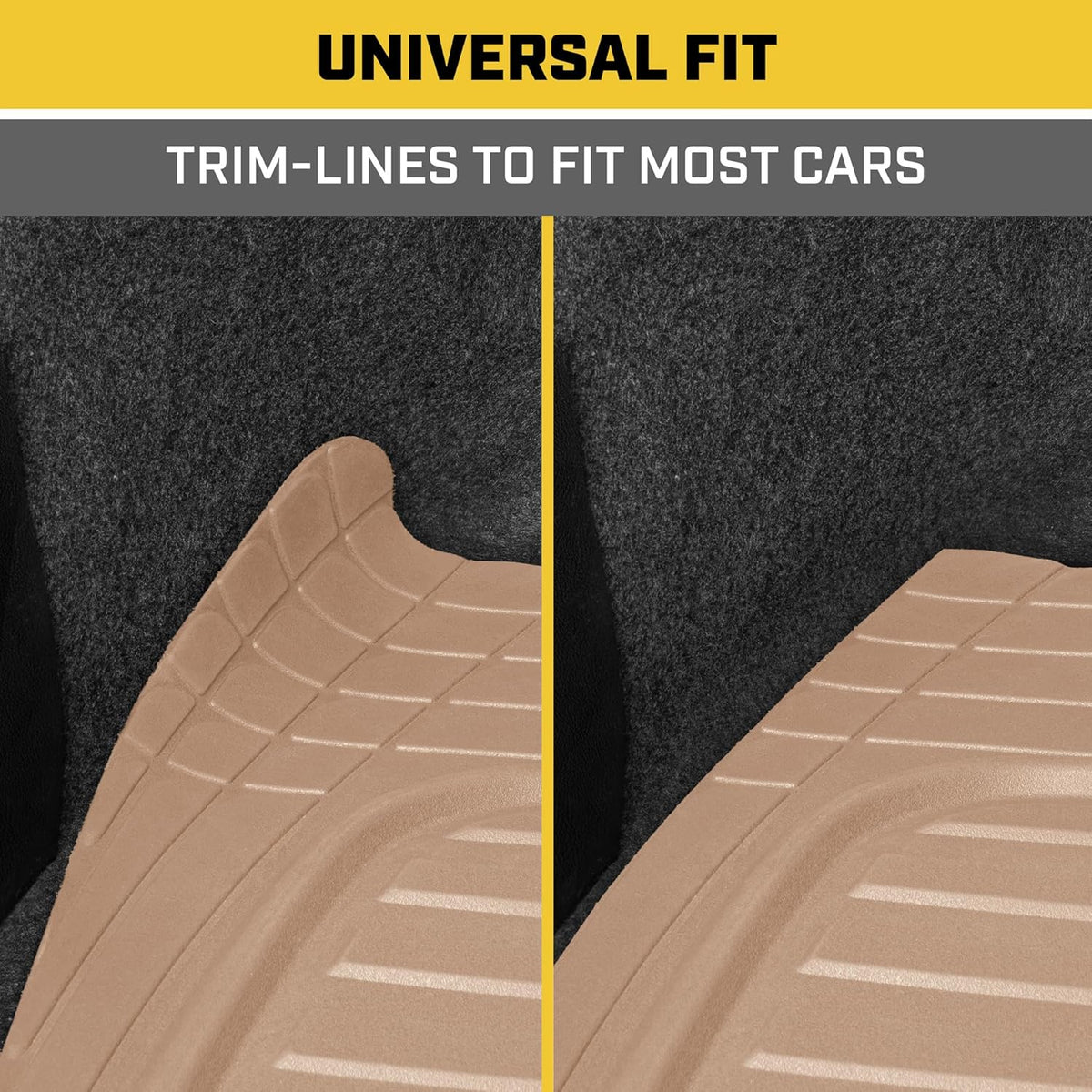 CAT Heavy Duty SUV Black Cargo Liner & Car Trunk Mat - Universal Trimmable All Weather Cargo Mats for Back of SUV - SUV Trunk Mat & Carpet Cover Trunk Liner - Cargo Cover Trunk Cover 53" x 36.25"