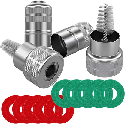 TKDMR Battery Terminal Cleaners (2 pcs),12 pcs Battery Terminal Anti-Corrosion Fiber Washers (6 Red & 6 Green) for Car Marine Battery
