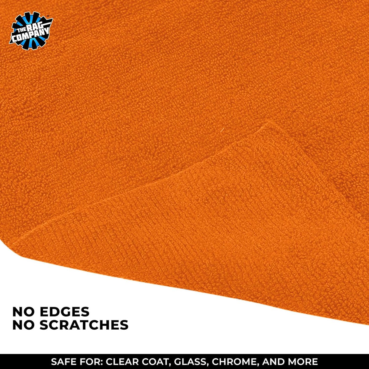 The Rag Company - Edgeless 365 Microfiber Towels (10-Pack) Premium 70/30 Blend, Professional Polishing, Wax Removal, Auto Detailing, 365gsm, 16in x 16n, Royal Blue