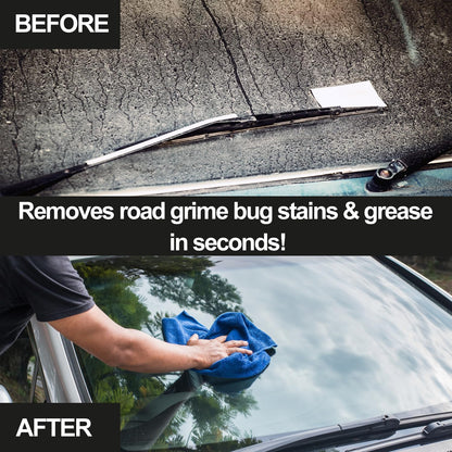 ABRO Windshield Washer Fluid Ready to Use Formula - 1 Gallon, Pre-Mixed, Streak-Free Cleanliness, 2-In-1 Removes Bugs & Tar
