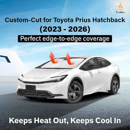 EcoNour Car Windshield Sun Shade | 2025 Upgraded Innovative No-Light-Pass Technology for Maximum Coverage | Foldable Sun Shade Keeps Your Vehicle Cool | Must-Have Car Accessories | Small (59" x 29") - Colors G