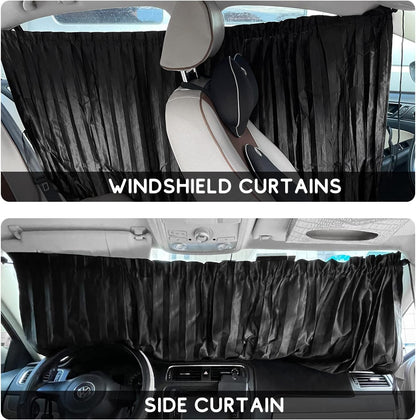 ZATOOTO Suede Car Window Shades 4PCS - Car Window Covers for Ultimate Privacy, UV Protection, and Heat Insulation, Side Window Sun Shade Perfect for Camping, Travel, Baby Safety, and Daily Use