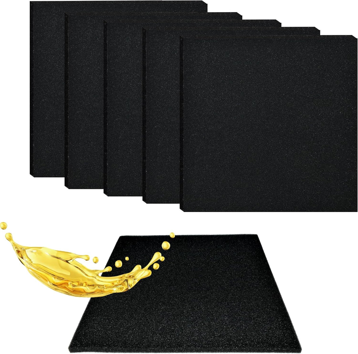 22'' Square No Splatter Pad, Oil Drain Splash Pad Fits Most Oil Drains Anti Splash Oil Change Mat for Car Changing Oil Transmission Drain Pan