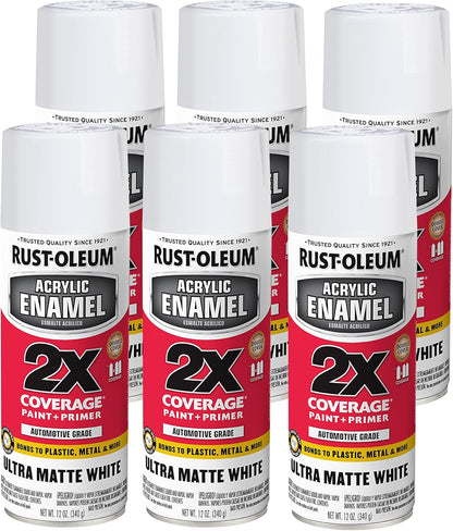 Rust-Oleum 271903 Acrylic Enamel 2X Spray Paint, 12 oz, Gloss Black, (Pack of 1)