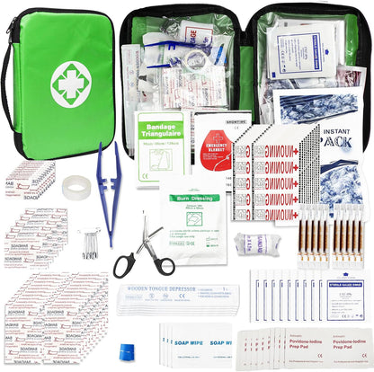 Travel-First Aid-Kit Car-Home 300PCS Survival-Kit Outdoor-Adventure - Small Portable Red Emergency Essential Sets Office Hiking Camping Business Public Must Have First Aid Gear Equipment 1st Aid