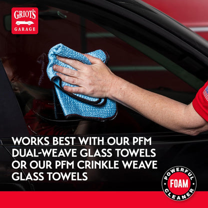 Griot's Garage Ultra-Premium Glass Cleaner, Foaming Aerosol Spray for Car Window, Windshield, Mirror, Tint Safe, Ammonia-Free Formula, 19 Oz, 10998