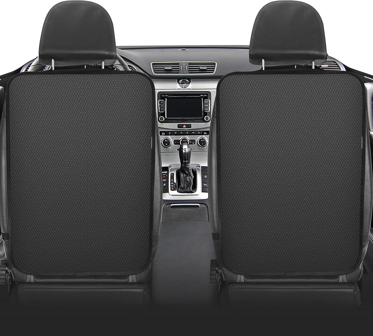 Meolsaek Kick Mats Back Seat Protector, Waterproof Oxford Seat Back Protector, Car Seat Back Protector for Kids, Back of Seat Protector for Kids Feet Car Seat (Black A -1pc)