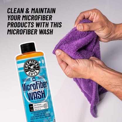 Chemical Guys Microfiber Cleaning Cloth and Car Wash Towel Detergent - Concentrated Cleaner for Towels, Microfiber Cloths, and Pads - Removes Dirt, Wax, Grease, Stains, Orange Scent - 16 oz