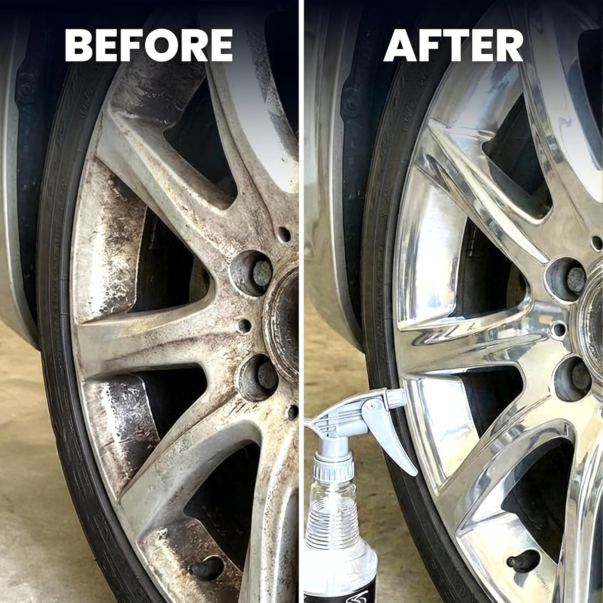 LANE'S New Aluminum Car Wheel Cleaner | Acid Rim Cleaner and Brightener | Brake Dust, Oxidation & Rust Remover for Motorcycles, Cars, Trucks | Shines & Eliminates Hard Scrubbing | 16oz