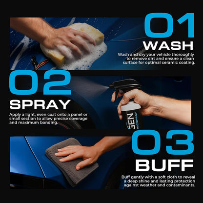 Nexgen Ceramic Spray Silicon Dioxide — Easy to Apply, Ceramic Coating Spray for Cars — Professional-Grade Protective Sealant Polish for Cars, RVs, Motorcycles, Boats, and ATVs — 16oz