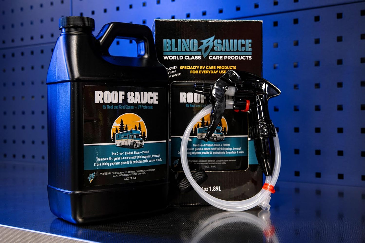 Bling Sauce Bug Sauce, pH Neutral Bug and Tar Remover Plus Cleaner for RVs, 64 oz.