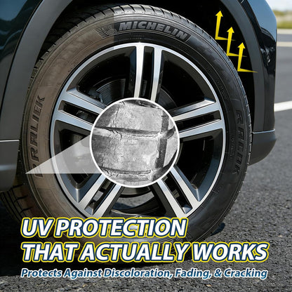 Tire Shine Spray – High Gloss Wet Look with UV Protection, Deep Black Finish for Tires & Trim, Long Lasting Car Tire Dressing for Cars Trucks SUVs Motorcycles RVs, 7oz