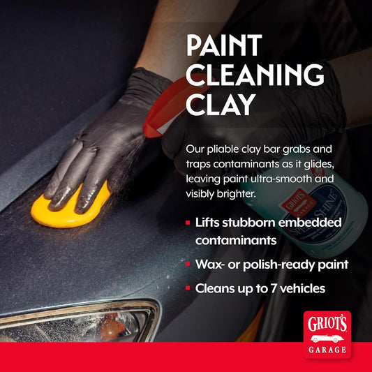 Griot's Garage Paint Cleaning Clay for Car Detailing, Removes Dirt and Grime to Prep Paint for Polishing and Waxing, 11153, 8oz