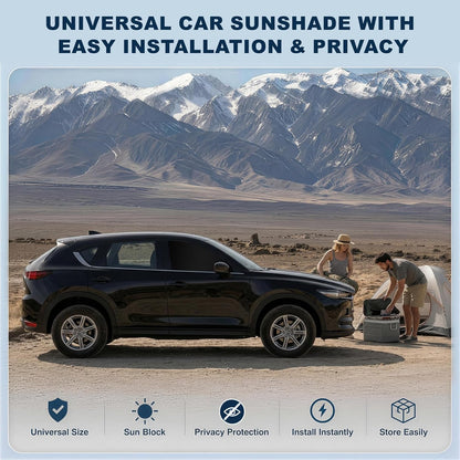 ZATOOTO Side Window Sun Shade - 4 Pack Car Window Covers 99% UV Light Block Car Curtains Magnetic Side Window Sun Shade Keeps Cooler for Breastfeeding, Taking a nap, Changing Clothes, Camping