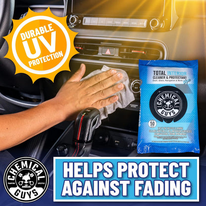 Chemical Guys Canister Wipes - Total Interior Cleaner & Protectant, Great For Cars, Trucks, SUVs, RVs, & More (60 Ct)