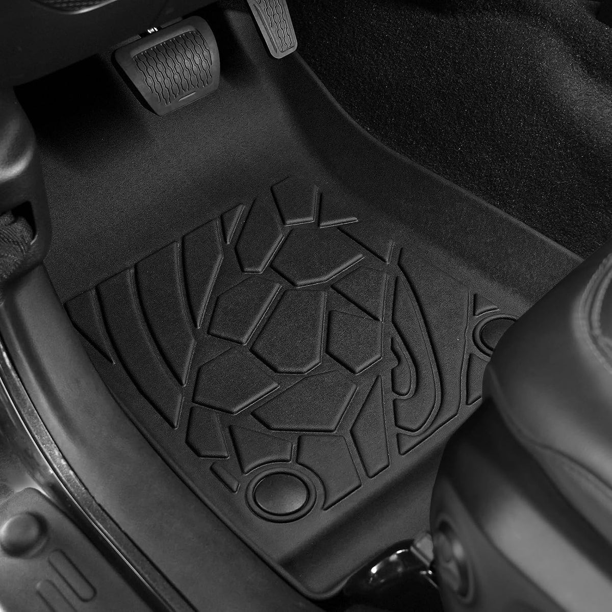 Floor Mats for Jeep Cherokee 2019-2023, All Weather Floor Mats Trunk Cargo Liner with Backrest Protectors and Door Sill Guards Accessories, Full Coverage Set