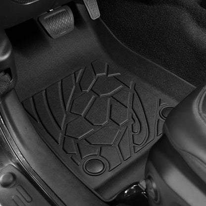 Floor Mats for Jeep Cherokee 2019-2023, All Weather Floor Mats Trunk Cargo Liner with Backrest Protectors and Door Sill Guards Accessories, Full Coverage Set