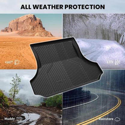 LASFIT Floor Mats for 2019-2025 2026 Ram 2500/3500 Crew Cab Bucket Seat for Carpet & Vinyl Floor (NOT fit Model with PTO Kit), All Weather TPE Custom Fit Car Mats Floor Liners 1st & 2nd Row, Black