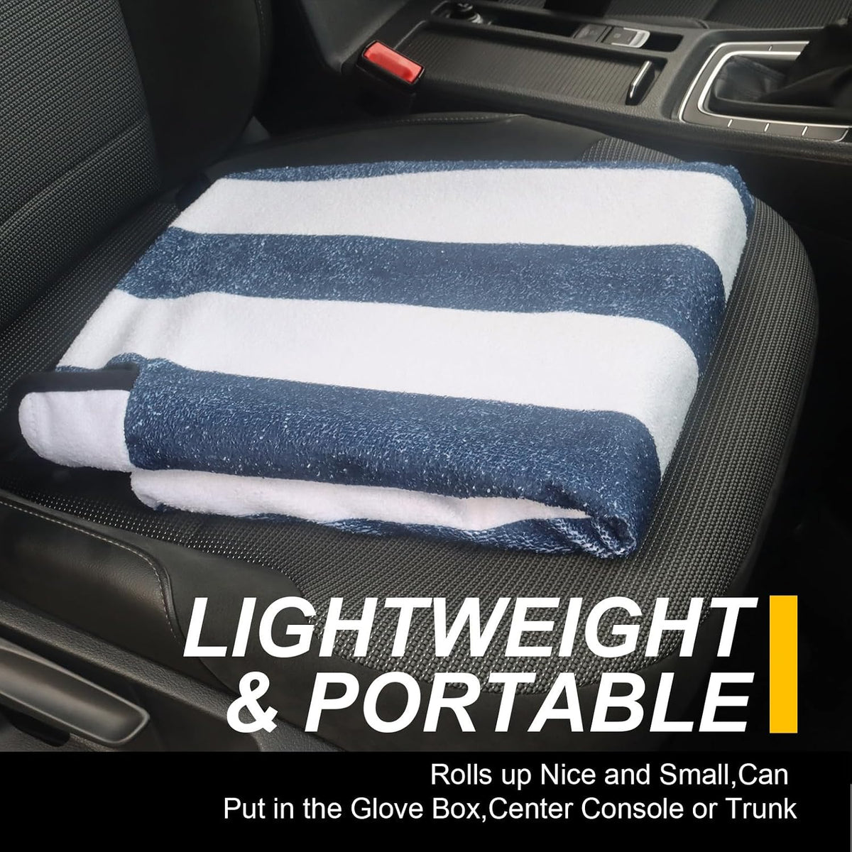 Car Seat Cover Protector Front Seats,for Gym Workout,Running,Swimming,Beach and Hiking,Waterproof Sweat Towel Bucket Seat Covers for Cars SUV Trucks (Black, 1Pcs)