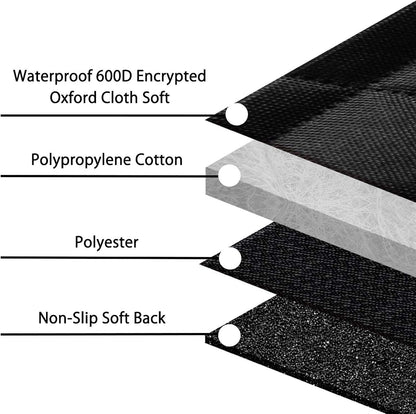 Femuar Dog Car Seat Cover with Storage Pockets Mesh Visual Window, Waterproof Nonslip , Heavy Duty Scratchproof Pet Dog Back Seat Cover Hammock for Cars Trucks and SUVs