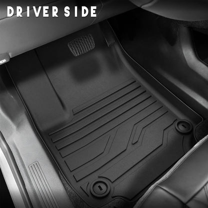 KARPAL Floor Mats for 2007-2013 Chevy Silverado & GMC Sierra 1500 Crew Cab / 2007-2014 2500/3500 HD(Footwell Coverage), All-Weather TPE Custom Fit Floor Liners Car Accessories