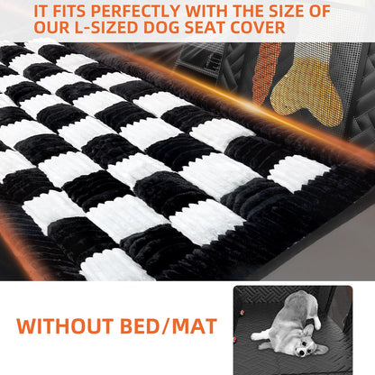 Back Seat Extender for Dogs,Hard Bottom Car Seat Cover for Dogs with Mesh Window,Waterproof Backseat Pet Cover Hard Bottom-Dog Car Seat Cover for Back Seat Dog Hammock for Car/SUV