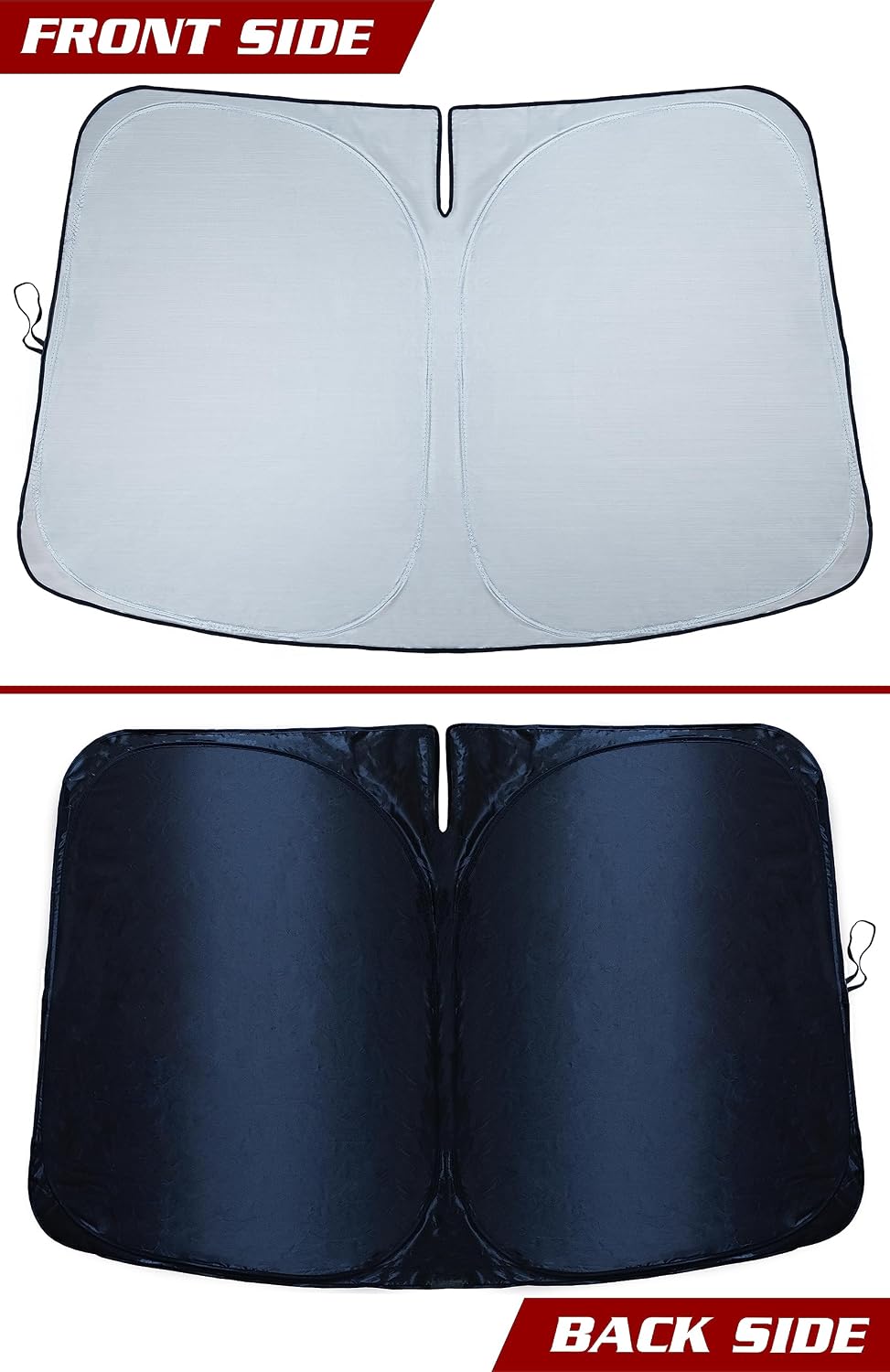 Magnelex Car Windshield Sunshade – Double-Layer Design for 2X Heat Blocking, Blocks UV Rays, Foldable Sun Shade for Cars, Trucks & SUVs, Keeps Interior Cooler, Medium (59 x 31 in)