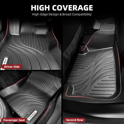 YITAMOTOR Floor Mats & Cargo Mat Fits for Subaru Crosstrek & Impreza 2026 2025 2024 (Non Crosstrek Hybrid), All Weather Protection TPE Waterproof Non-Slip Floor Liners 1st & 2nd Row Set Accessories