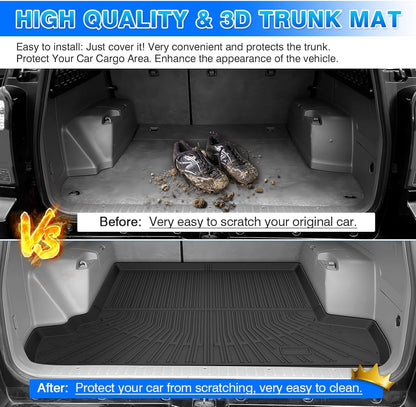 Rav4 Cargo Liner - Trunk Mat for Toyota RAV4 2019-2024 2025, All Weather Cargo Mat for rav4 Accessories, Heavy Duty (Fit for All Models)