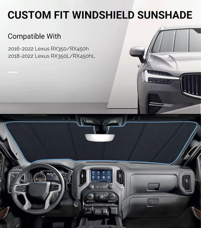 Pigenius Windshield Sun Shade for Lexus RX350/RX450h 2010-2015 Front Window Sunshade - AstraGuard