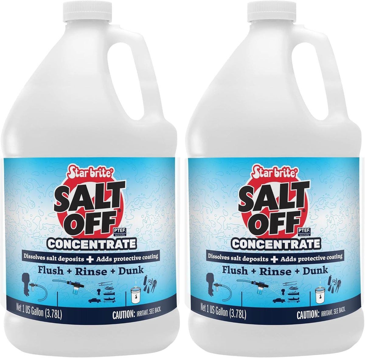 STAR BRITE Salt Off Concentrate - Ultimate Salt Remover Wash & Marine Engine Flush for Boats, Vehicles, Trailers, and More - 128 OZ Gallon (093900N)