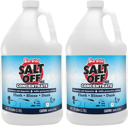 STAR BRITE Salt Off Concentrate - Ultimate Salt Remover Wash & Marine Engine Flush for Boats, Vehicles, Trailers, and More - 128 OZ Gallon (093900N)