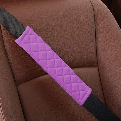 4 Pack Universal Car Seat Belt Pads, Adult Seat Belt Shoulder Strap Covers Harness Pad for Car/Bag,Soft Comfort Helps Protect You Neck Shoulder from The Seat Belt Rubbing（Black）