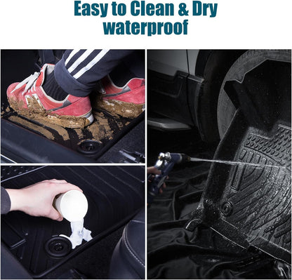 All Weather Floor Mats for 2016-2019 Chevy Cruze (No Fit 2016 Cruze Limited), Chevy Cruze Floor Mats, 1st and 2nd Maximum Coverage, 3D Waterproof TPE Rubber Protector Car Mats Full Set Liners