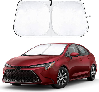 EcoNour Car Windshield Sun Shade | 2025 Upgraded Innovative No-Light-Pass Technology for Maximum Coverage | Foldable Sun Shade Keeps Your Vehicle Cool | Must-Have Car Accessories | Small (59" x 29") - Colors N