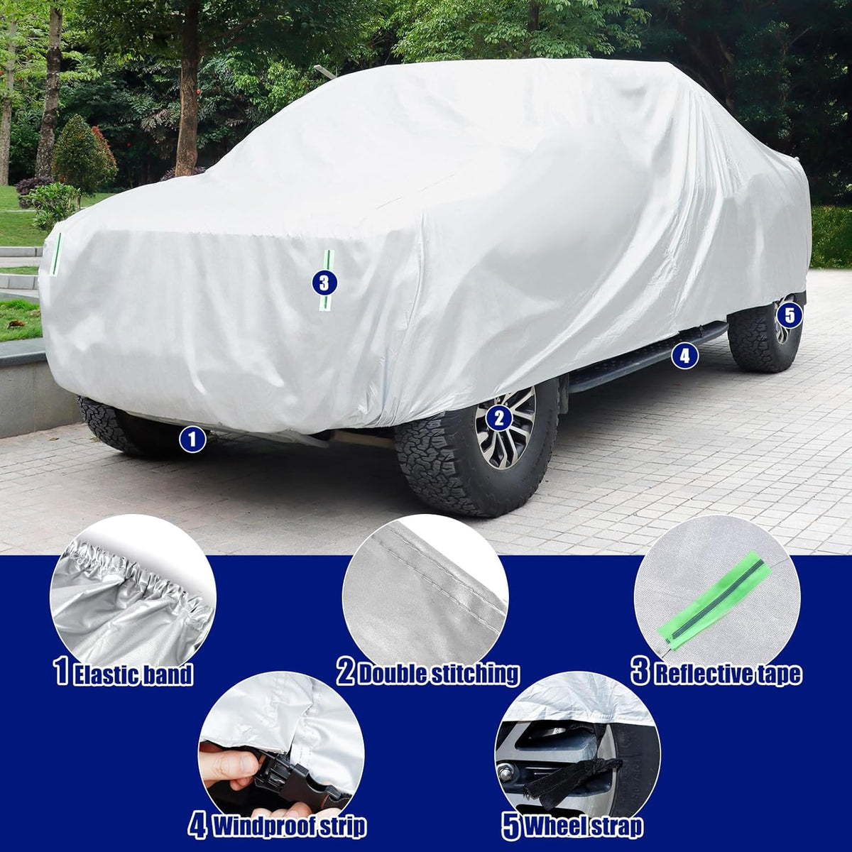 Car Cover Custom Fit for Toyota Corolla 2000-2025, Honda Civic 1991-2025, Waterproof All Weather Full Exterior Cover Rain Sun Protector Car Cover with Door Zipper