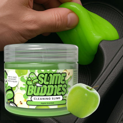 Slime Buddies Car Cleaning Gel Putty - Strawberry Scented Interior Detailing Tool for Cup Holders, Air Vents & Keyboard - Reusable Auto Detailing Accessories - Dust Remover Goop - Gifts for Men Women