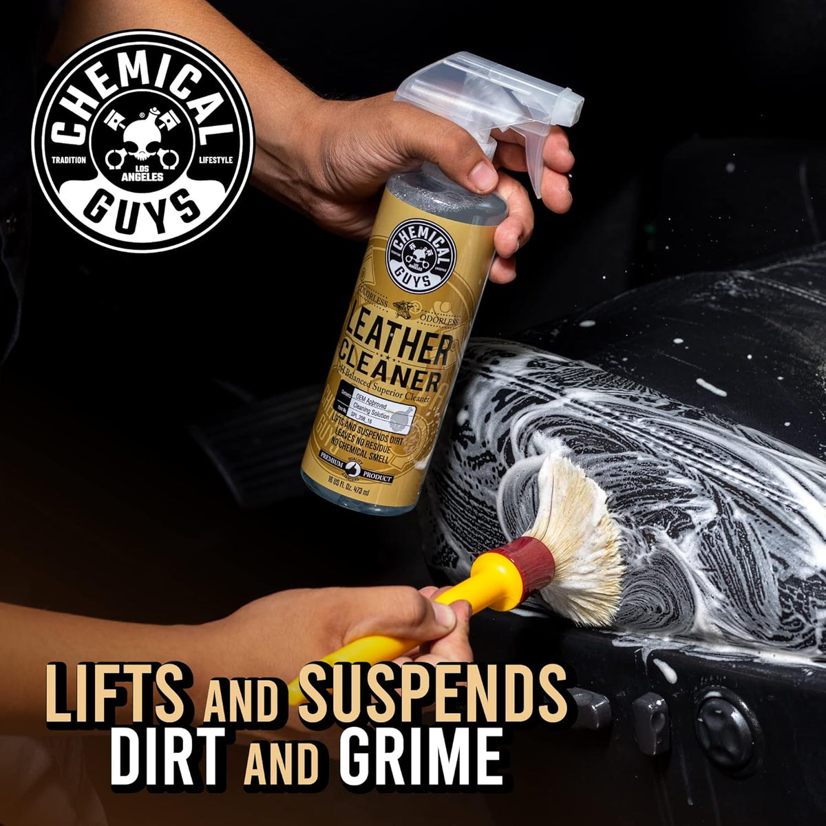 Chemical Guys Leather Conditioner, Vintage Series - Conditions, Nourishes, and Protects Natural, Synthetic, and Faux Leather Seats, Interiors, Apparel & Accessories, 16 fl oz