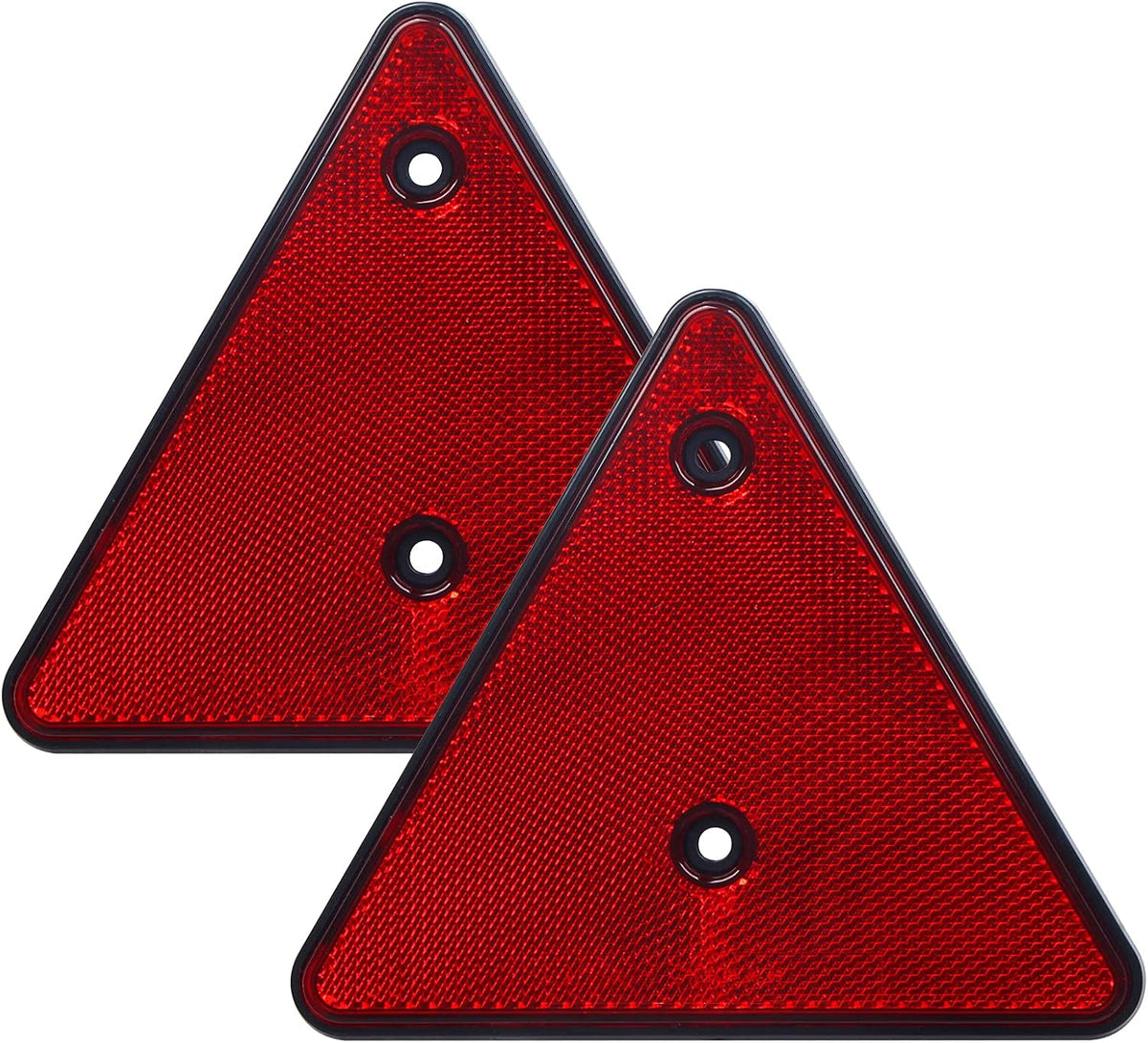 Enjoyist 2-Pack Safety Reflector Warning Sign, Slow Moving Vehicle Triangle Safety Sign, Engineering Grade Reflective for Outdoor Truck, Car, Golf Cart