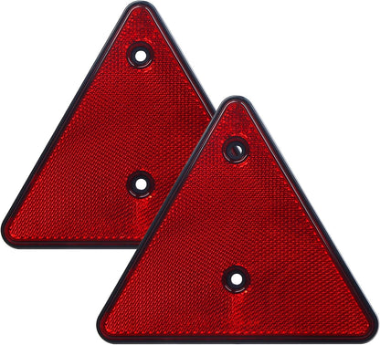 Enjoyist 2-Pack Safety Reflector Warning Sign, Slow Moving Vehicle Triangle Safety Sign, Engineering Grade Reflective for Outdoor Truck, Car, Golf Cart