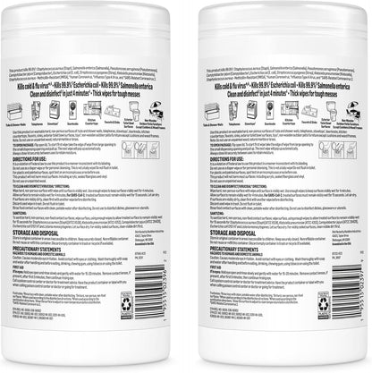 Amazon Basics Disinfecting Wipes, Lemon & Fresh Scent, Sanitizes, Cleans, Disinfects, Deodorizes, 340 Count (4 Packs of 85), Packaging May Vary
